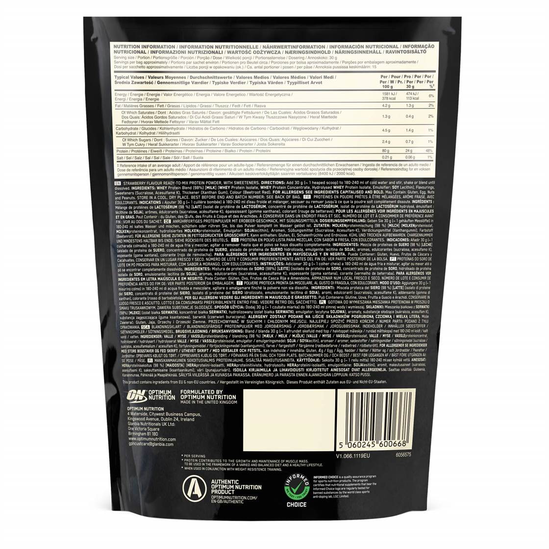 Optimum Nutrition 100% Whey Gold Standard