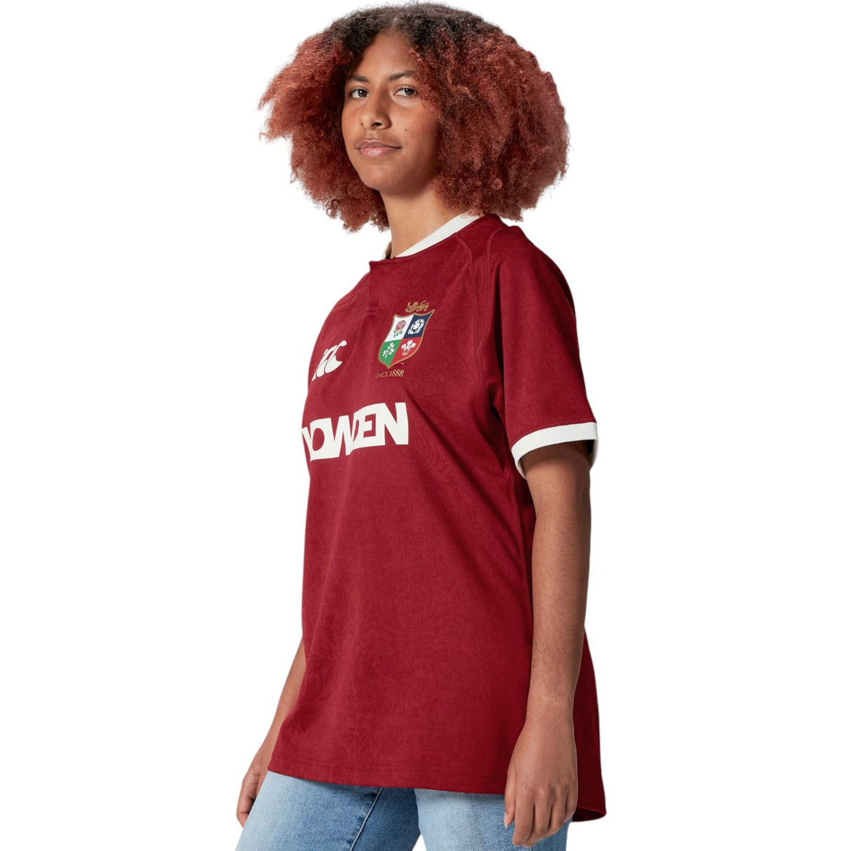 Canterbury British & Irish Lions Rugby 2024/25 Unisex Short Sleeved Replica Jersey Model Side View