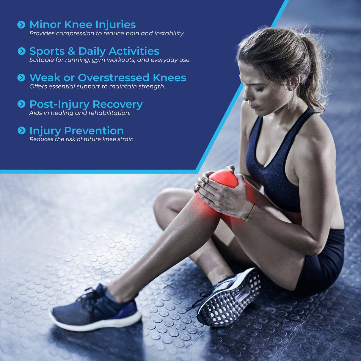 LP Elasticated Knee Support White