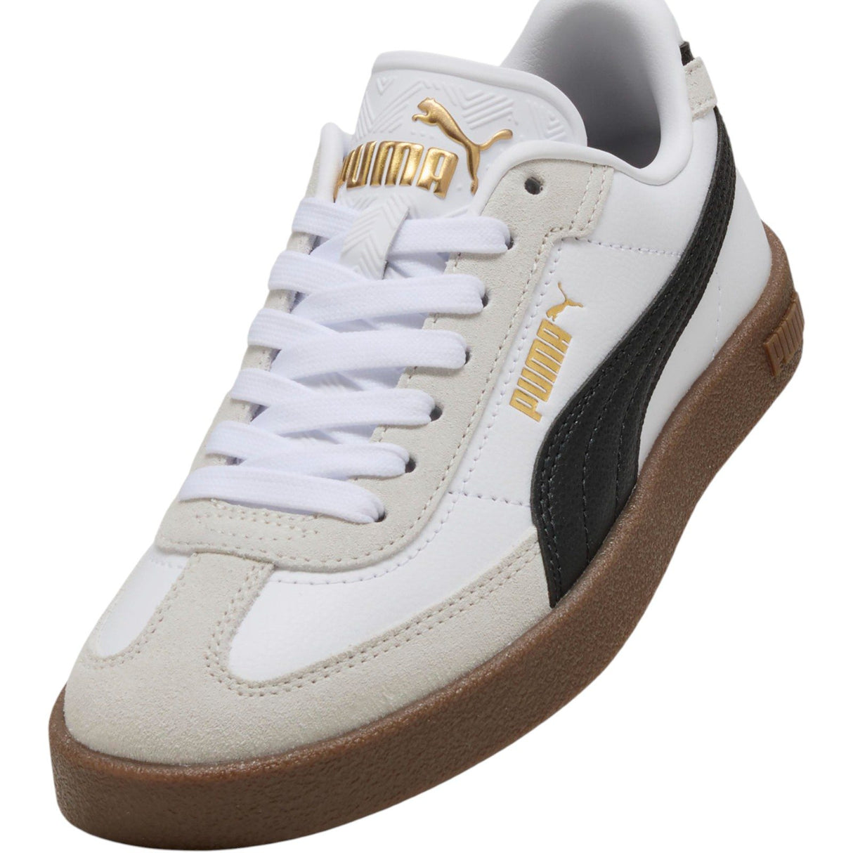Puma Club II Era Kids Lace Sneakers Front Side Close-Up View