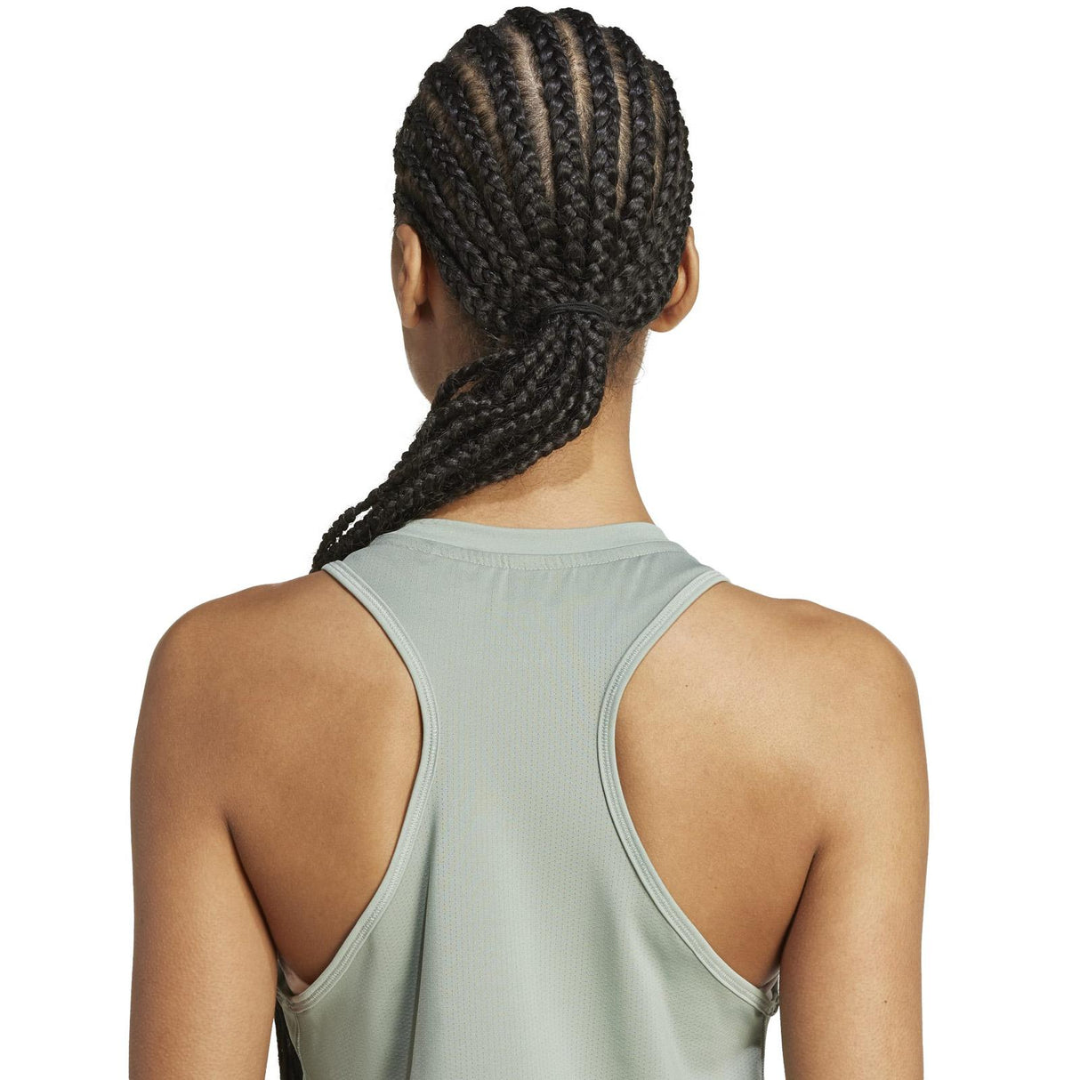 adidas Designed For Training Womens Sleeveless Tank Top Close-Up Model Back View
