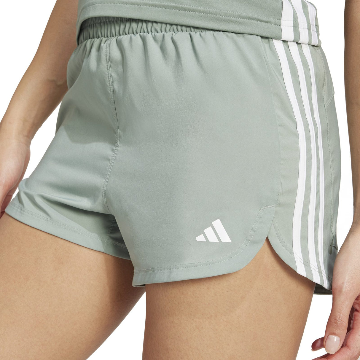 adidas Pacer Training 3-Stripes Woven High-Rise Shorts