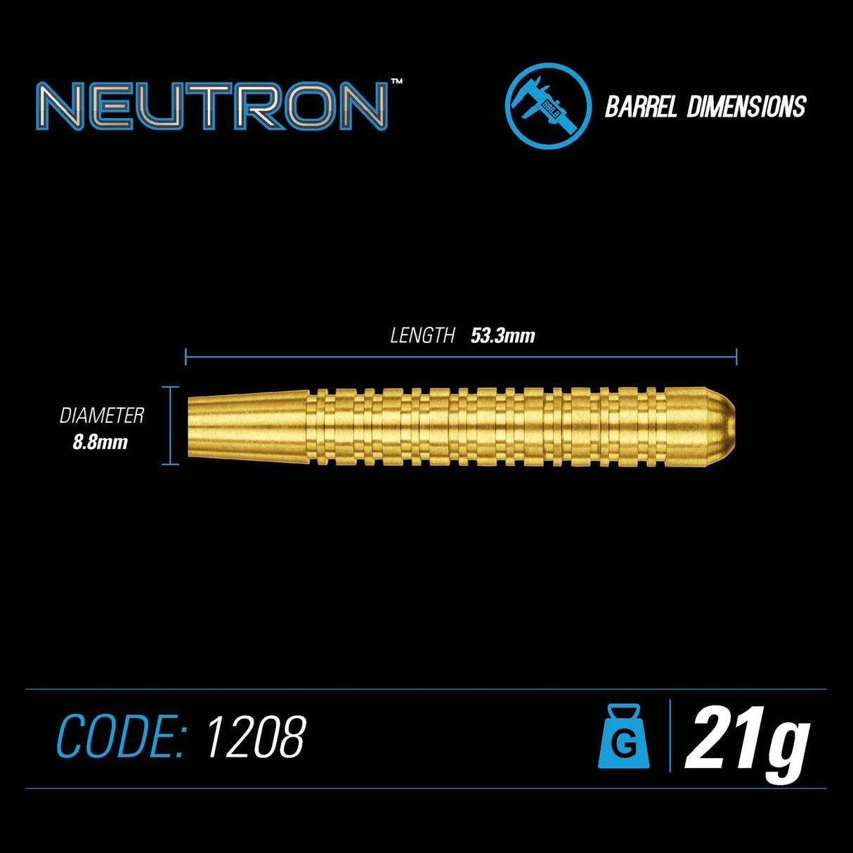 Winmau Neutron Brass 21G Darts