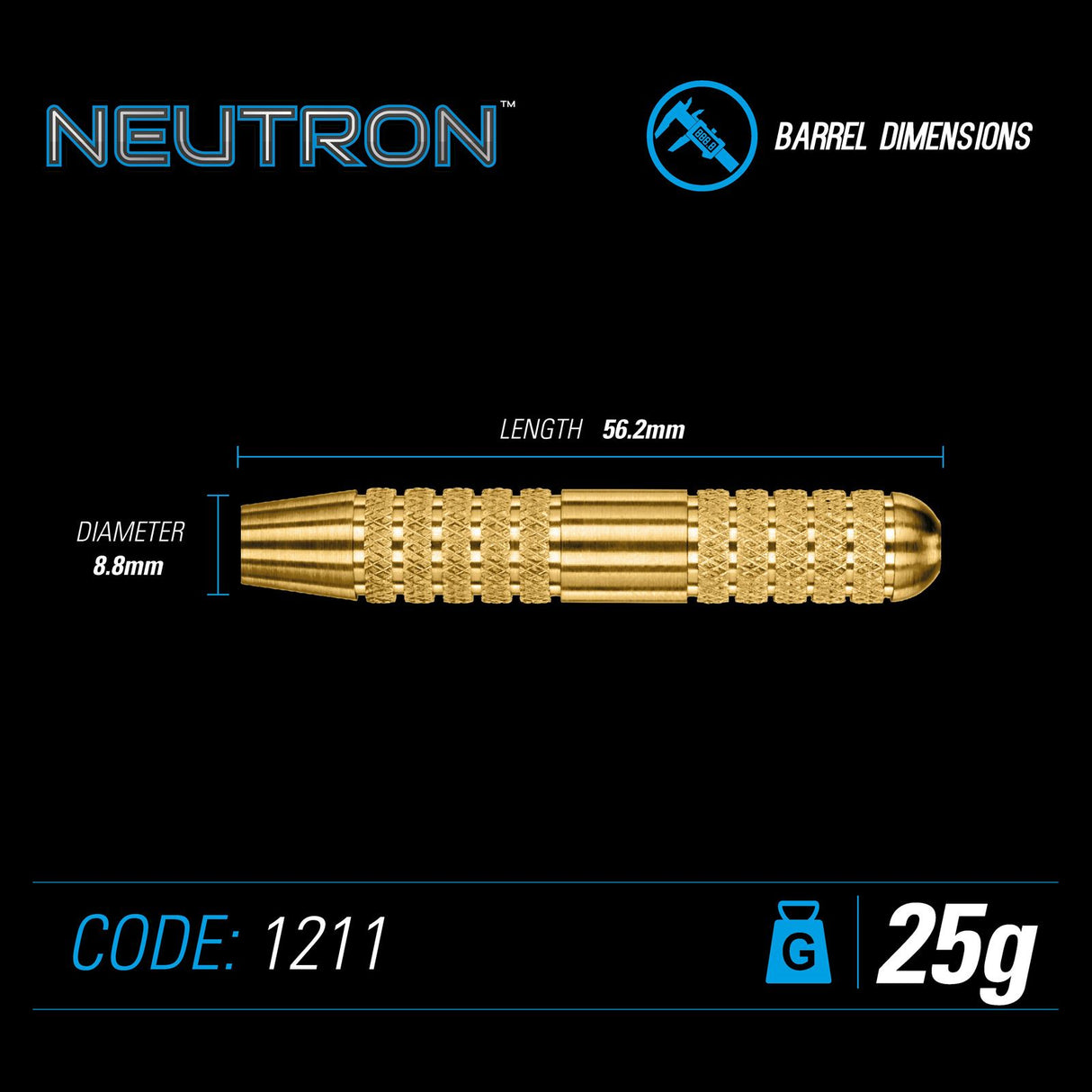Winmau Neutron Brass 25G Darts
