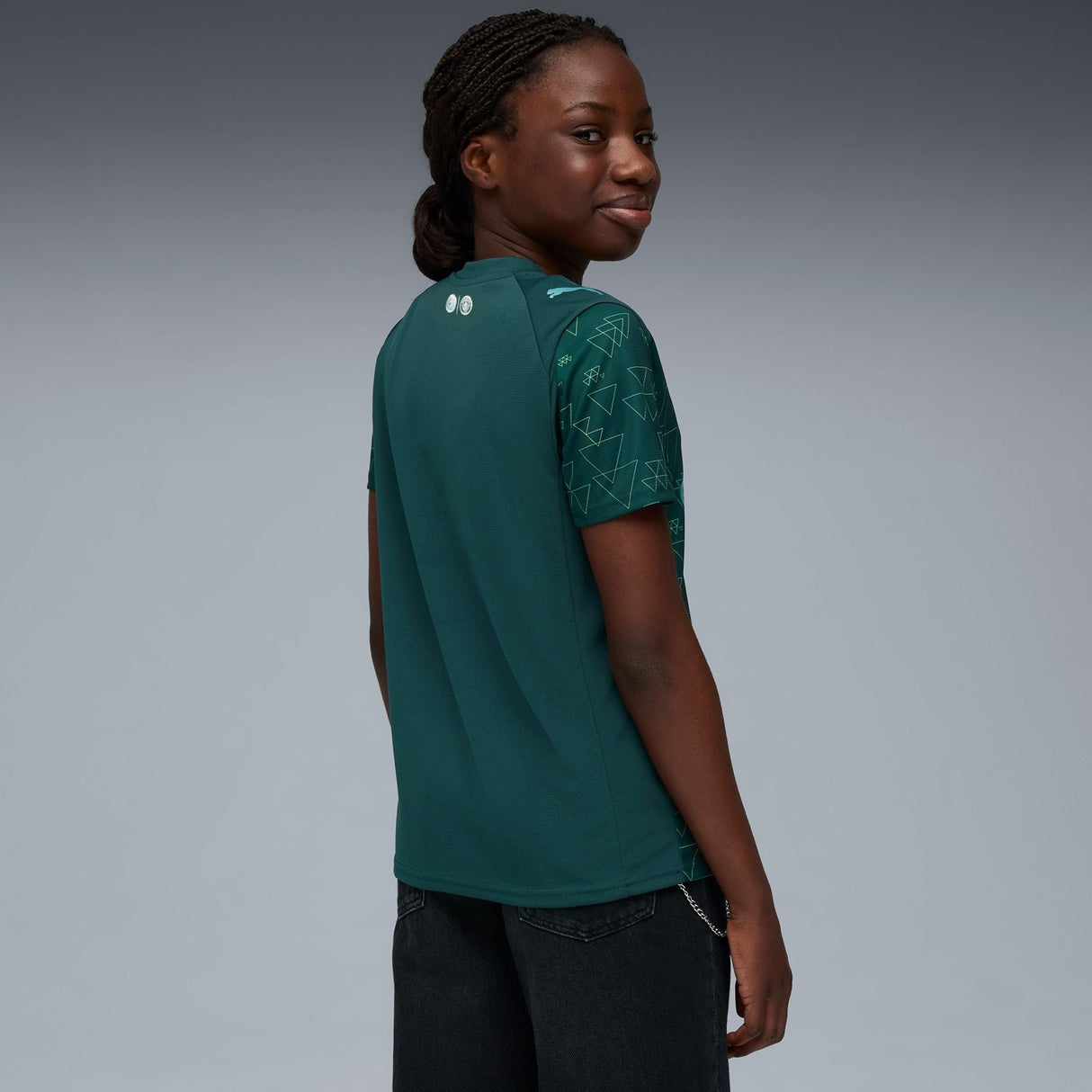 Puma MCFC 25 Kids Fourth Jersey Green