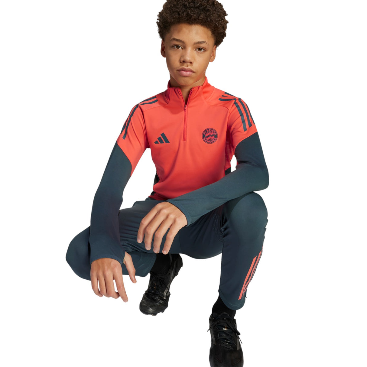 adidas FC Bayern Football 2025/26 Kids Half-Zip Training Top