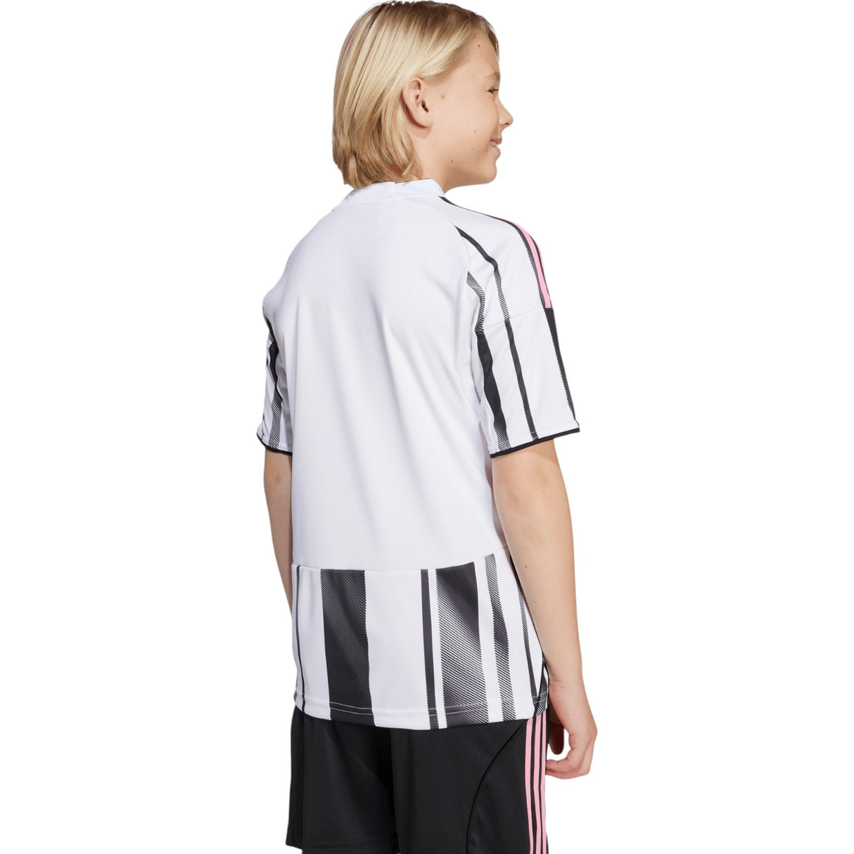 adidas Juventus Football 2025/26 Kids Short Sleeved Home Jersey Model Back View