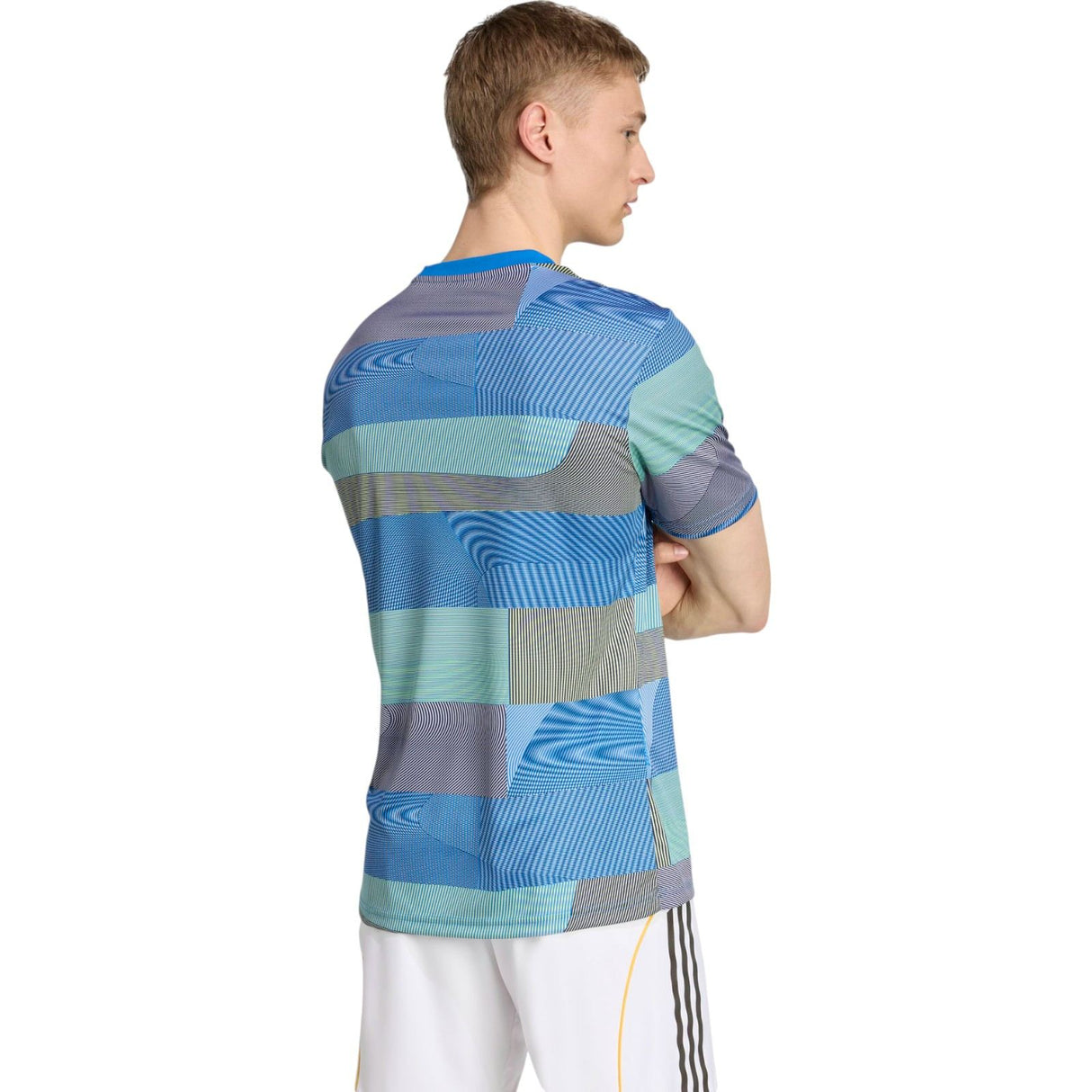 adidas Real Madrid Football 2025/26 Adults Pre-Match Jersey Model Back Side View