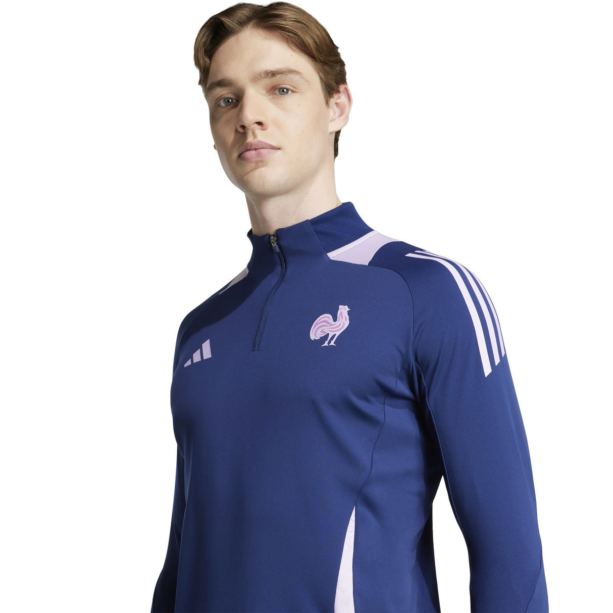 adidas France Rugby WRWC2 2025/26 Mens Training Top Close-Up Front Side View