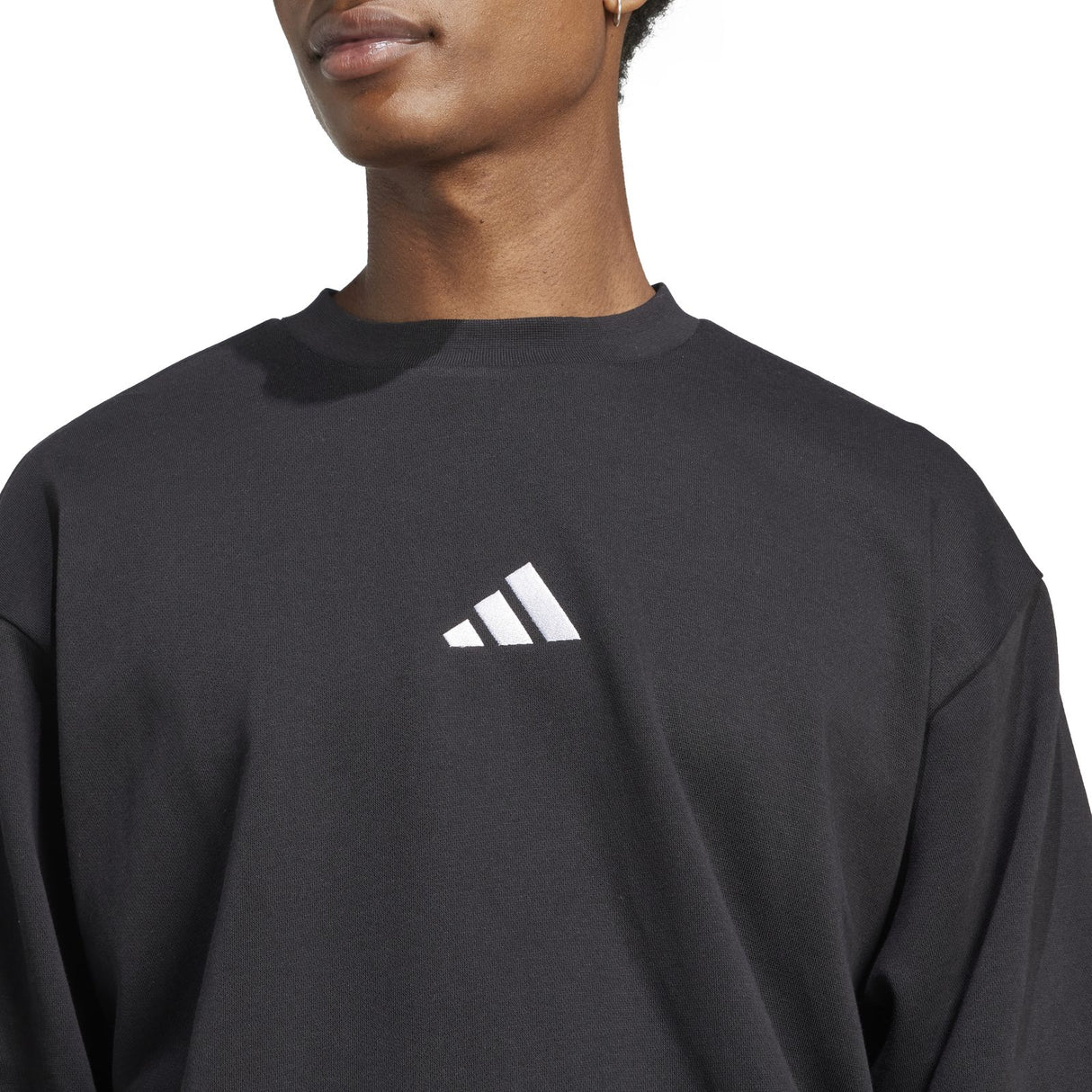adidas FEELCOZY SWT Mens Crew Black