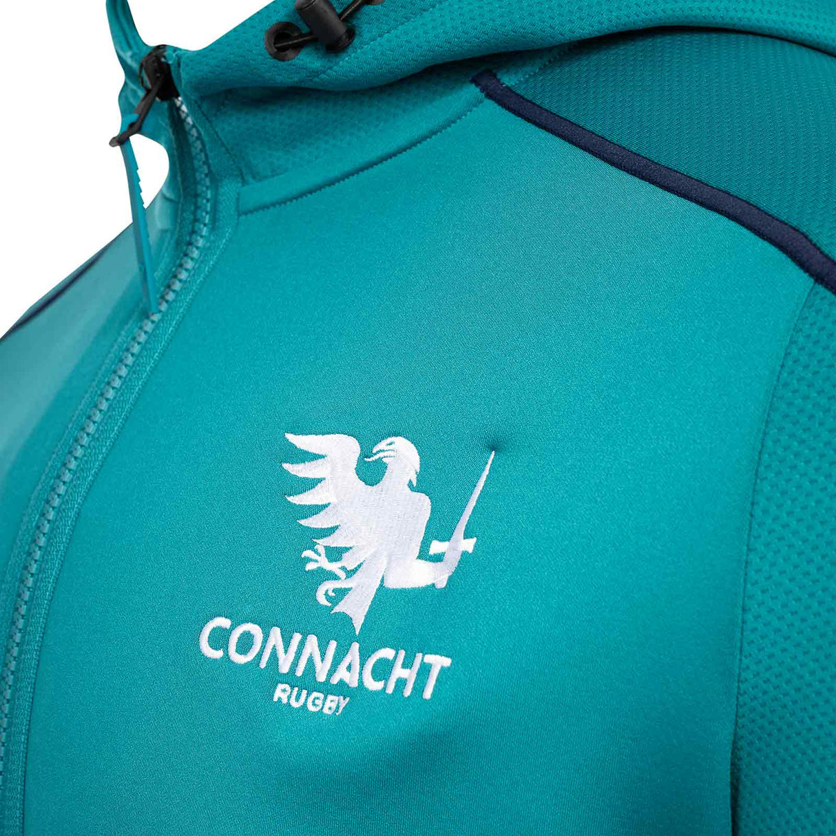Macron Connacht Rugby 2025/26 Kids Full-Zip Travel Hoodie
