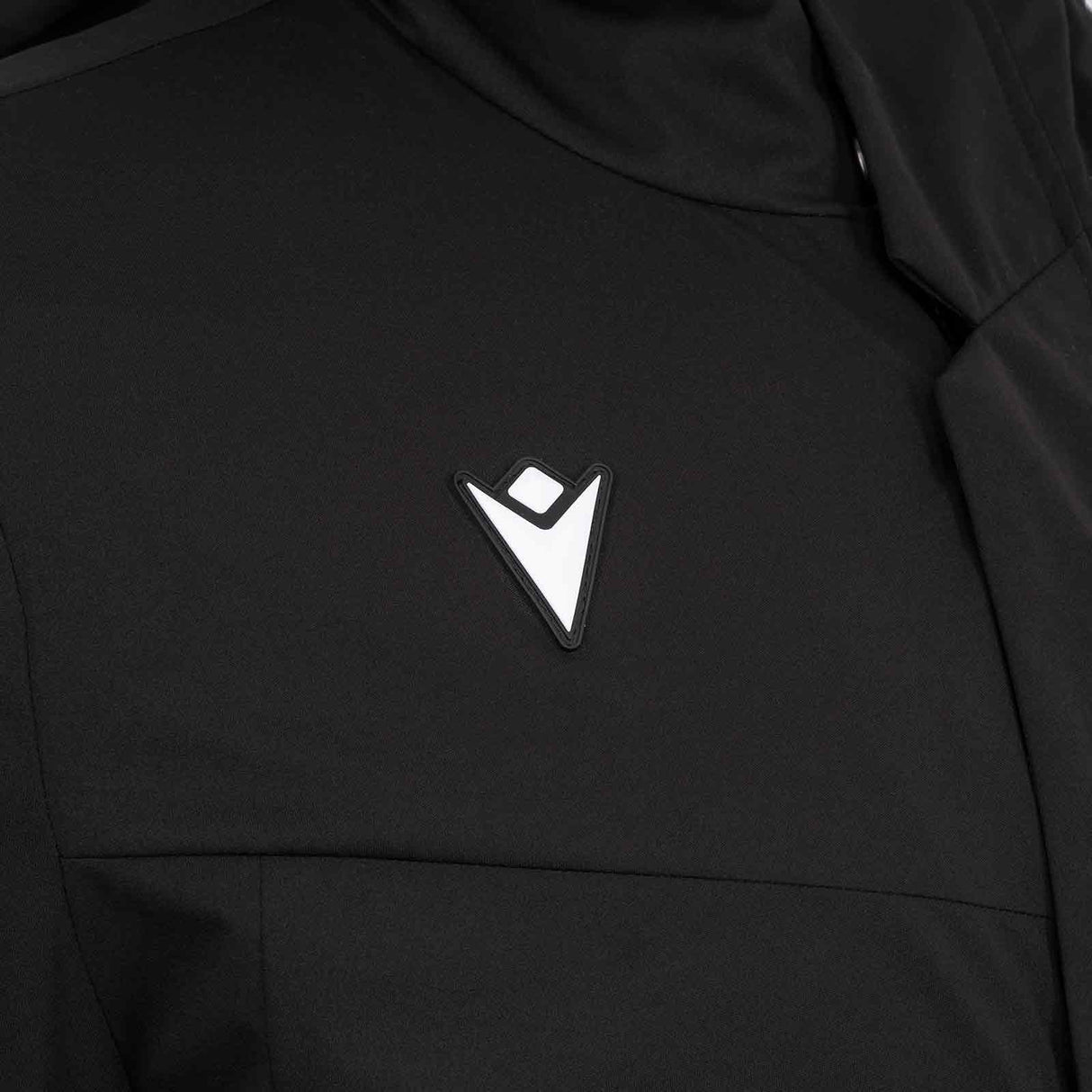 Macron Connacht Rugby 2025/26 Mens WaterProof Parka Jacket Close-Up Macron Branding View