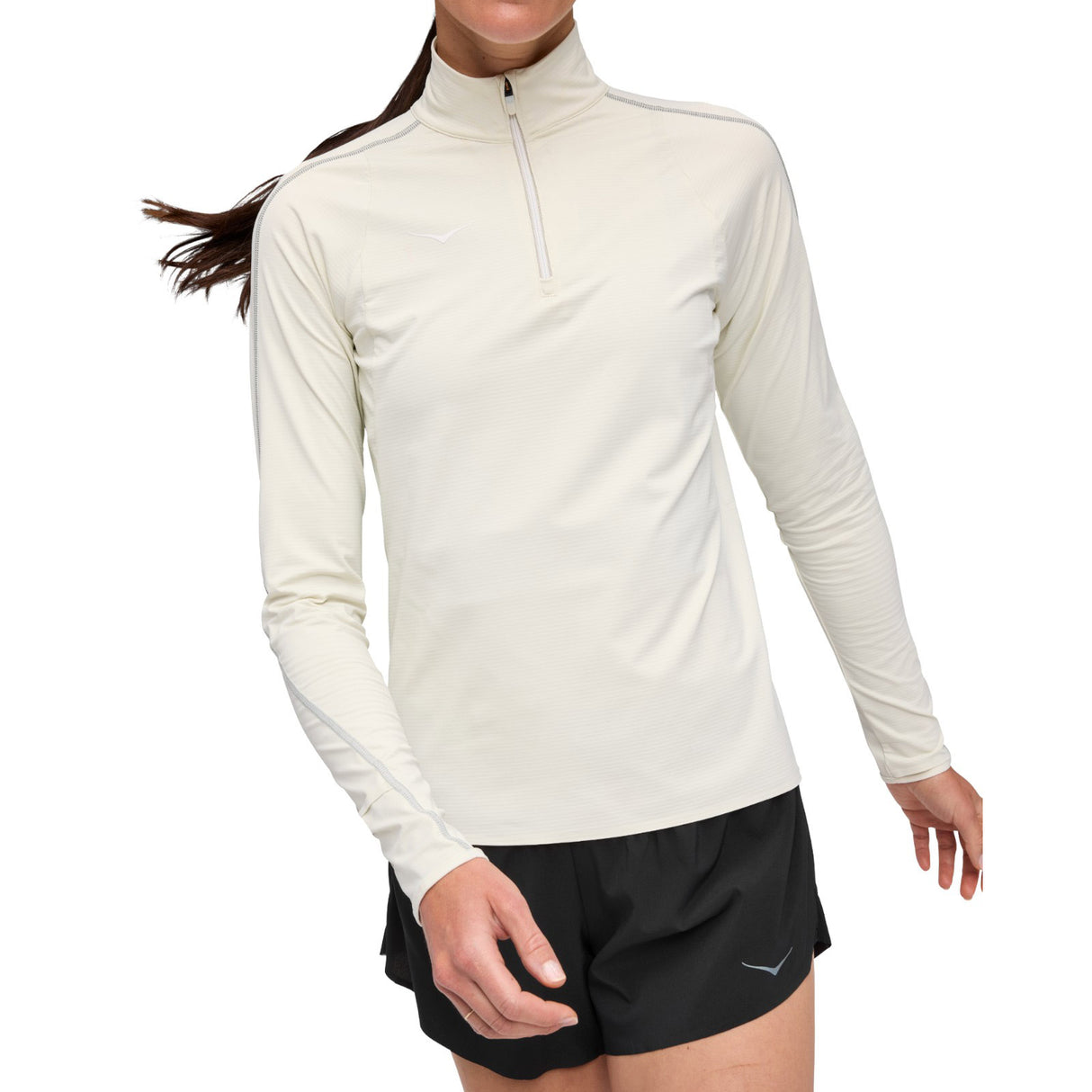 Hoka GlideTech Womens Quarter Zip White