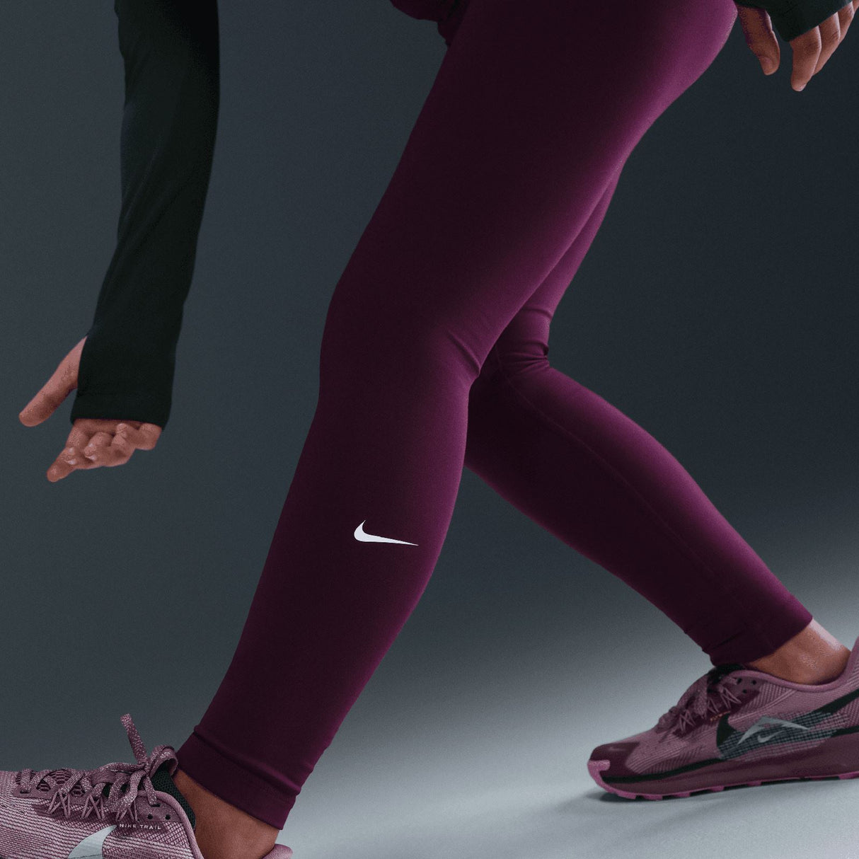 Nike Girls DF ONE TIGHT AOP Maroon