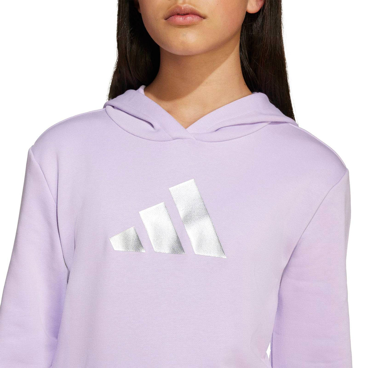 adidas Jr Girls GLAM Hoodie Purple