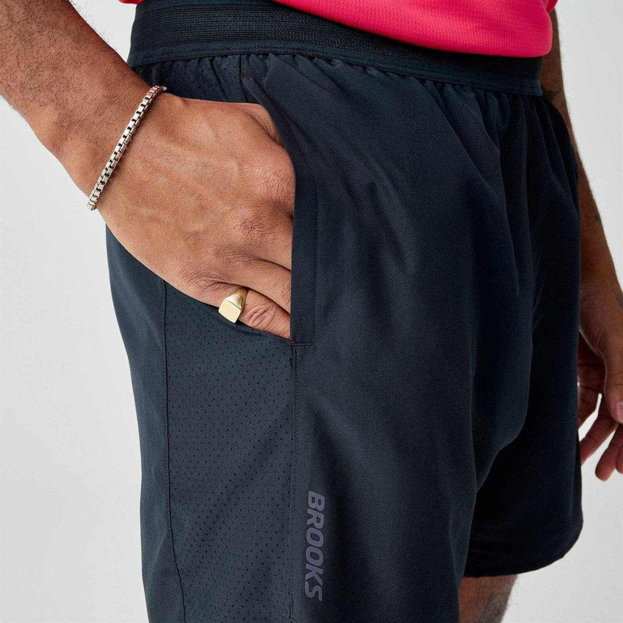 Brooks Mens Dash 2in1 Short Black