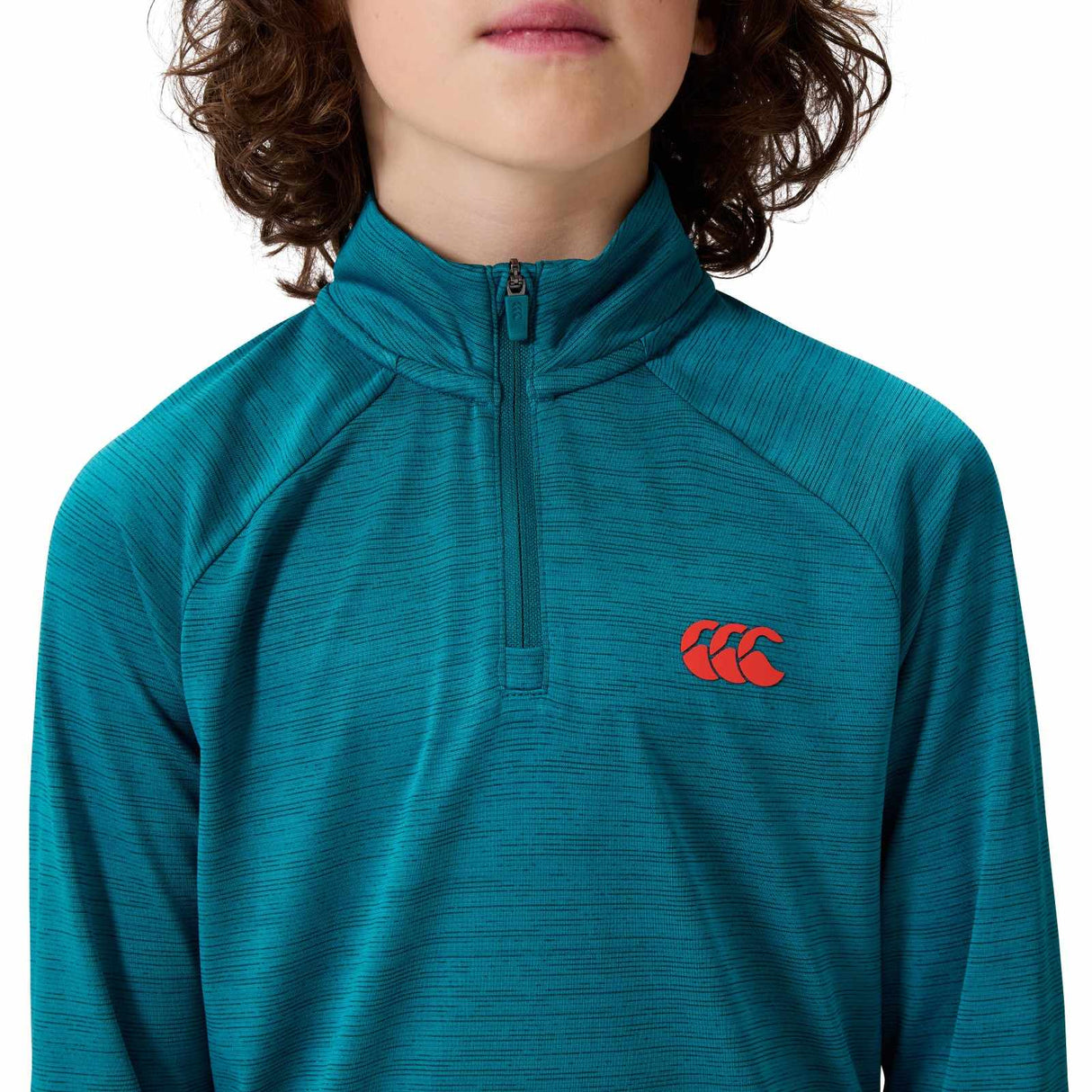 Canterbury Kids TEMPO KNIT QZ PULLVR Grn