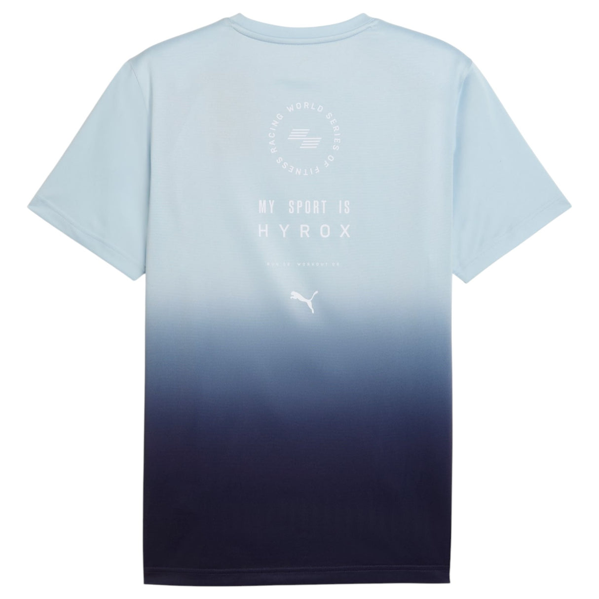 Puma X Hyrox Mens Poly Graphic Tee Blue