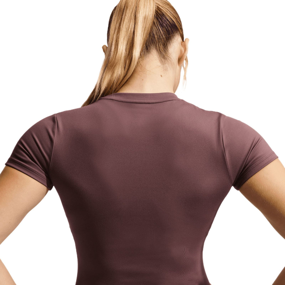 Nike W NK ONE FTTD SS TOP Maroon