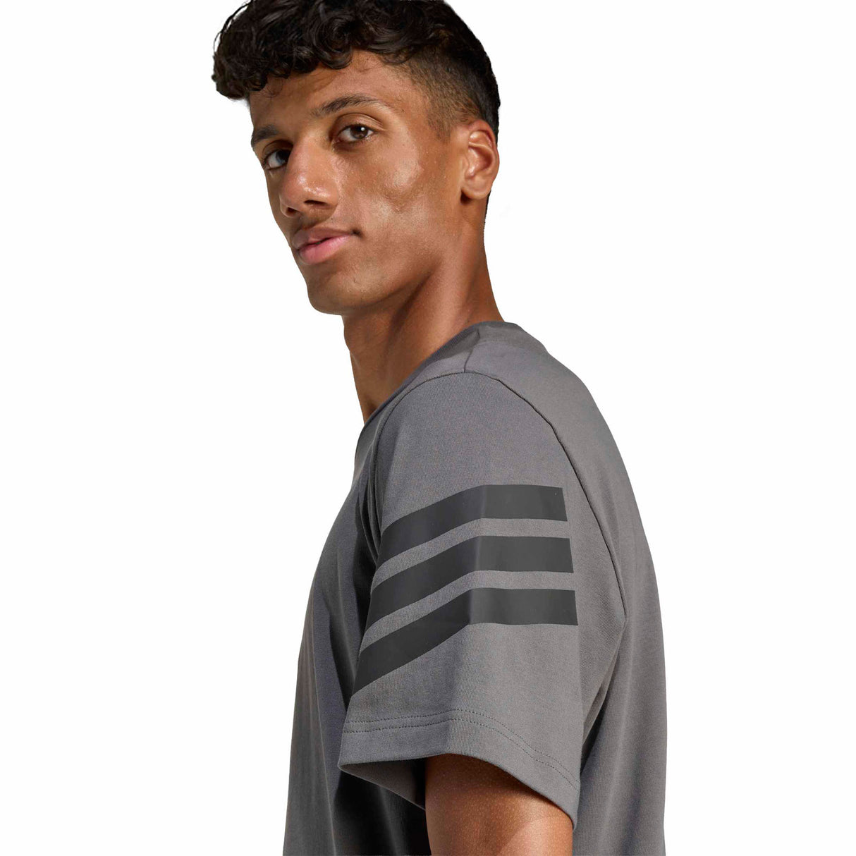 adidas Mens FI 3S Tee Grey