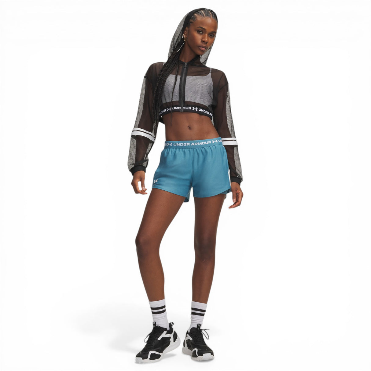 UA Womens Tech Play Up 2in1 Shorts Blue