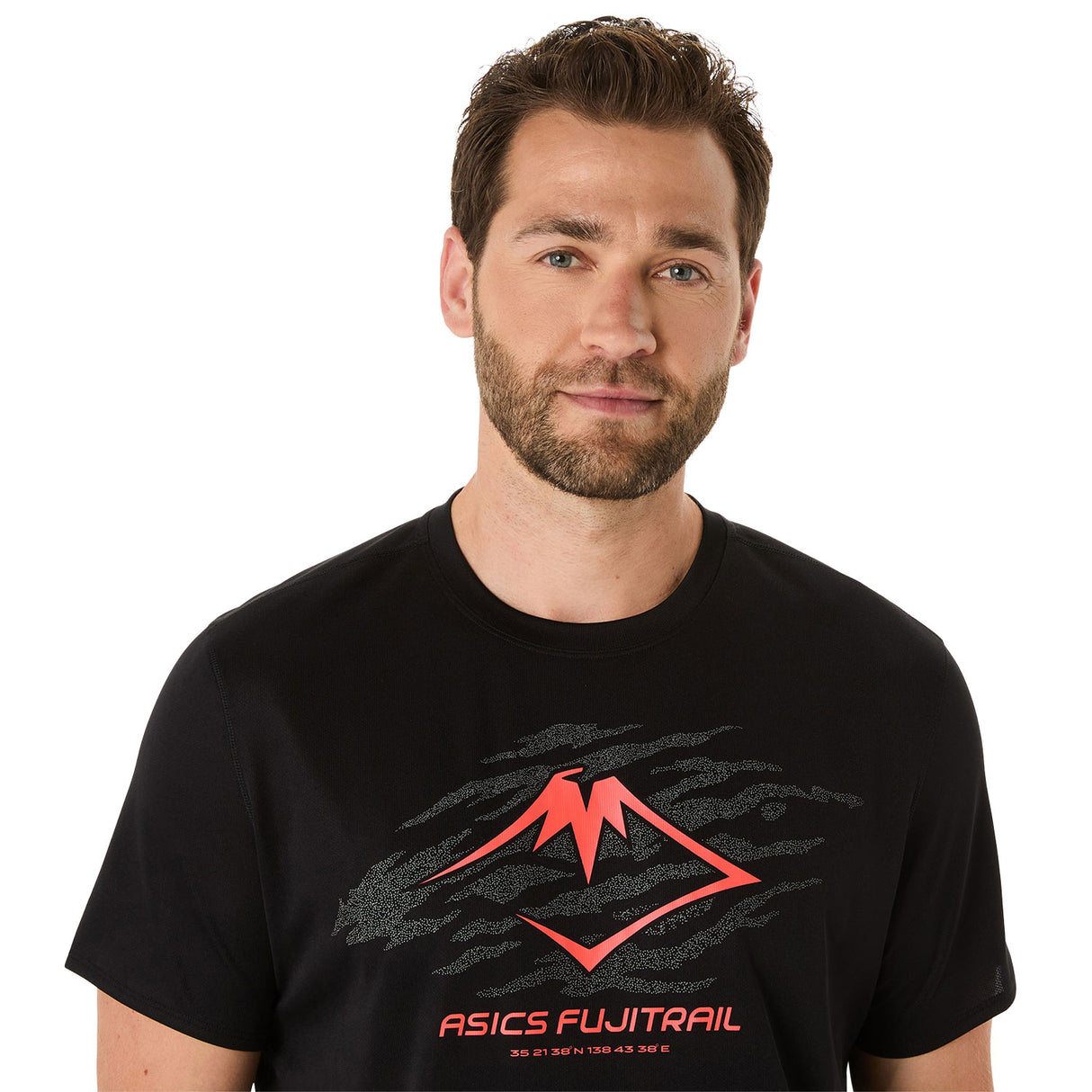 Asics Mens Fujitrail Logo SS Top Black