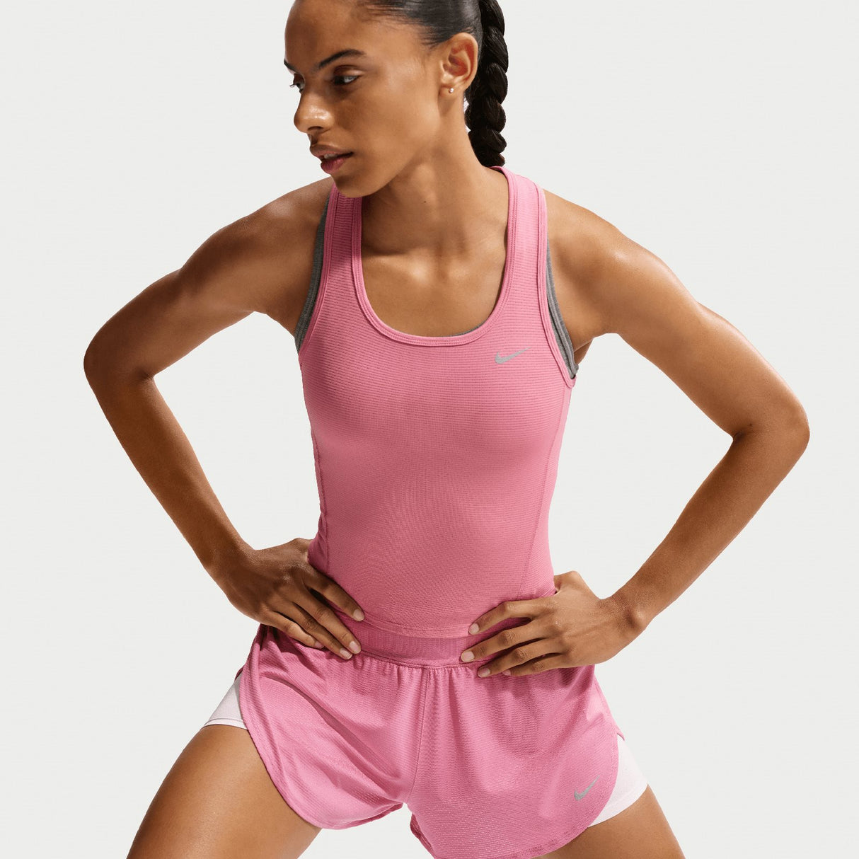 NIKE TEMPO FLW MSH DF 2N1 SHRT WMS Pink