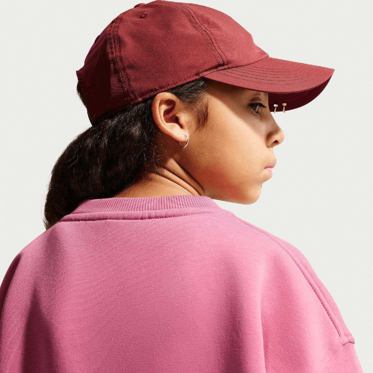 NIKE GRLS NSW CLUB FLC OVRSZD CREW Pink