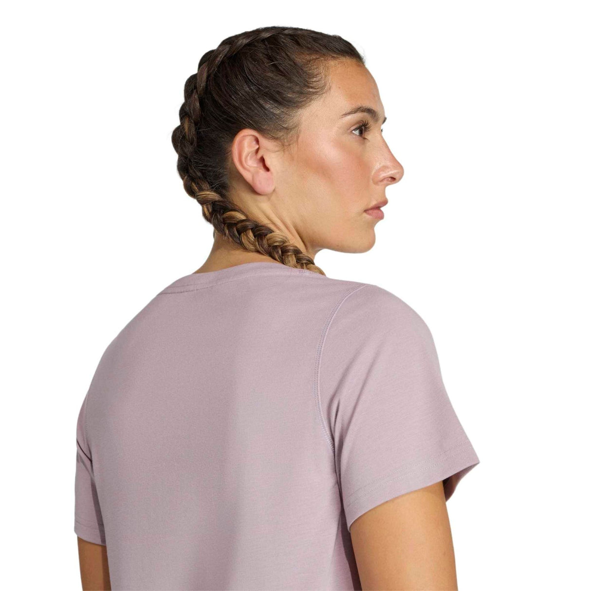adidas Womens ESS Min Scallop Tee Purple