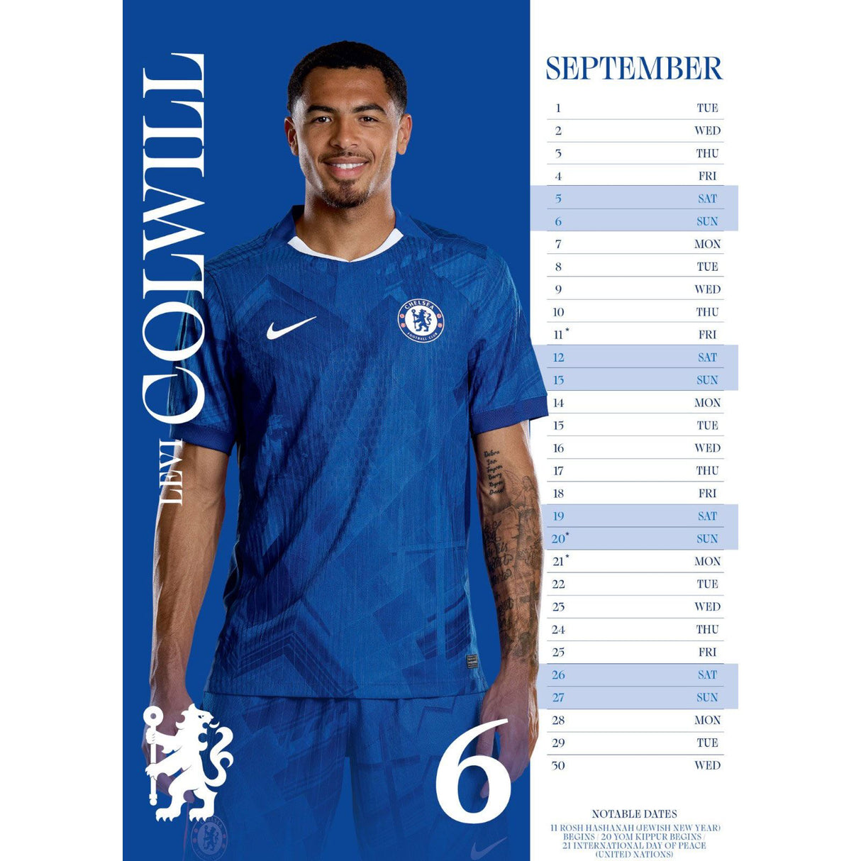 Daricia Chelsea FC 2026 Calendar