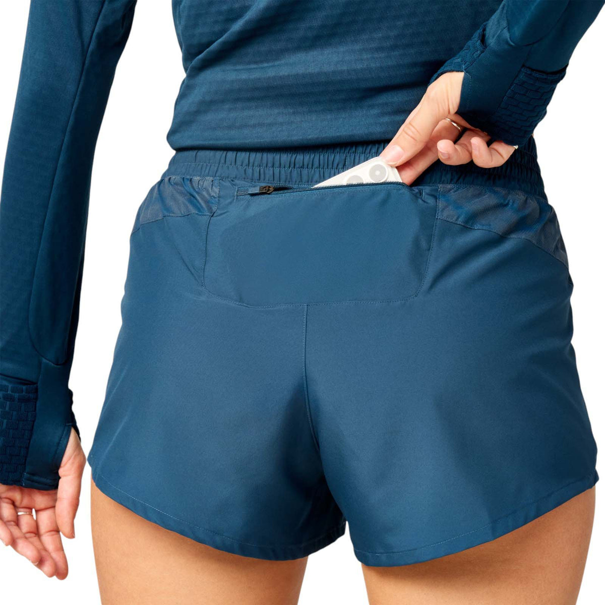 Brooks Womens Dash Reflective Short Blue