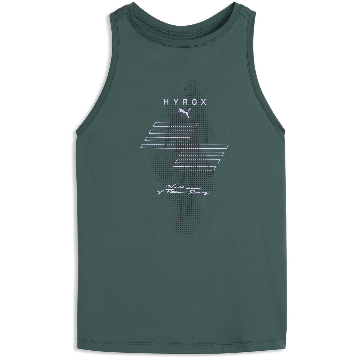 Puma W XHyrox Cloudspun Racrbck Tank Grn