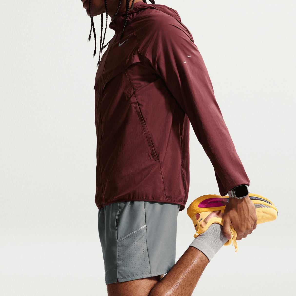 Nike Mens DF Miler 5BF Shorts Grey