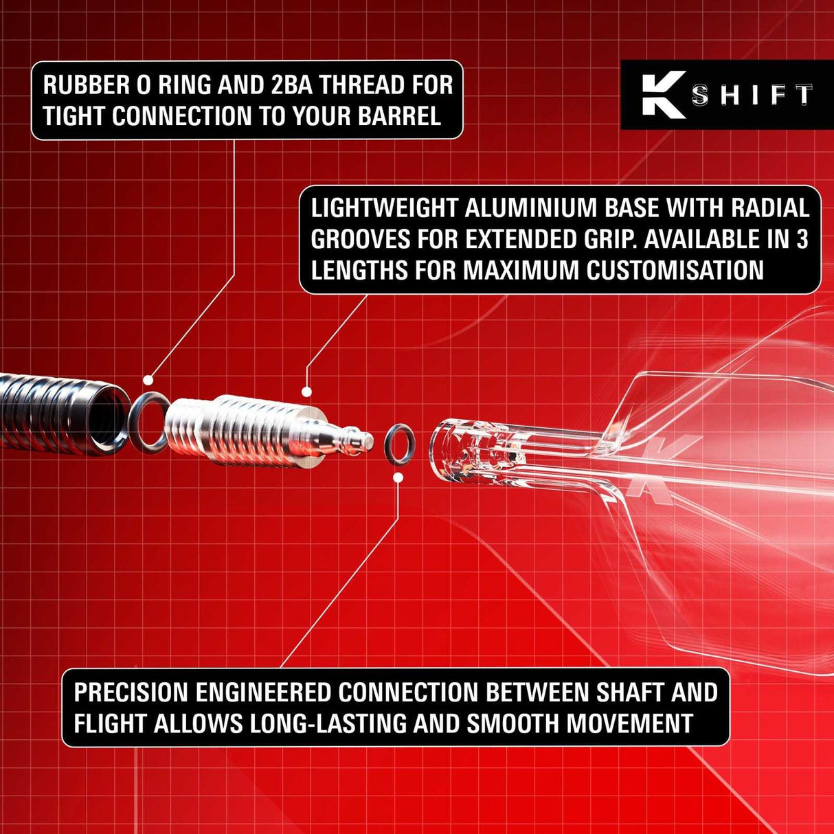 Target KShift NO.2 Intermediate Dart Flight and Shaft System