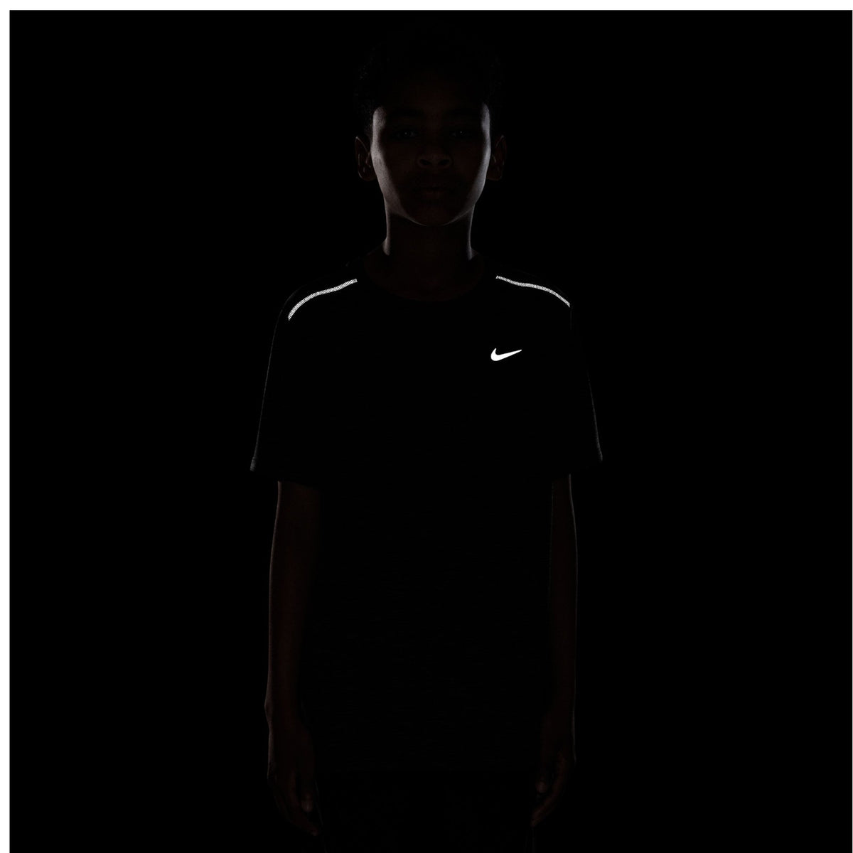 NIKE KIDS DF MILER SS TOP Black