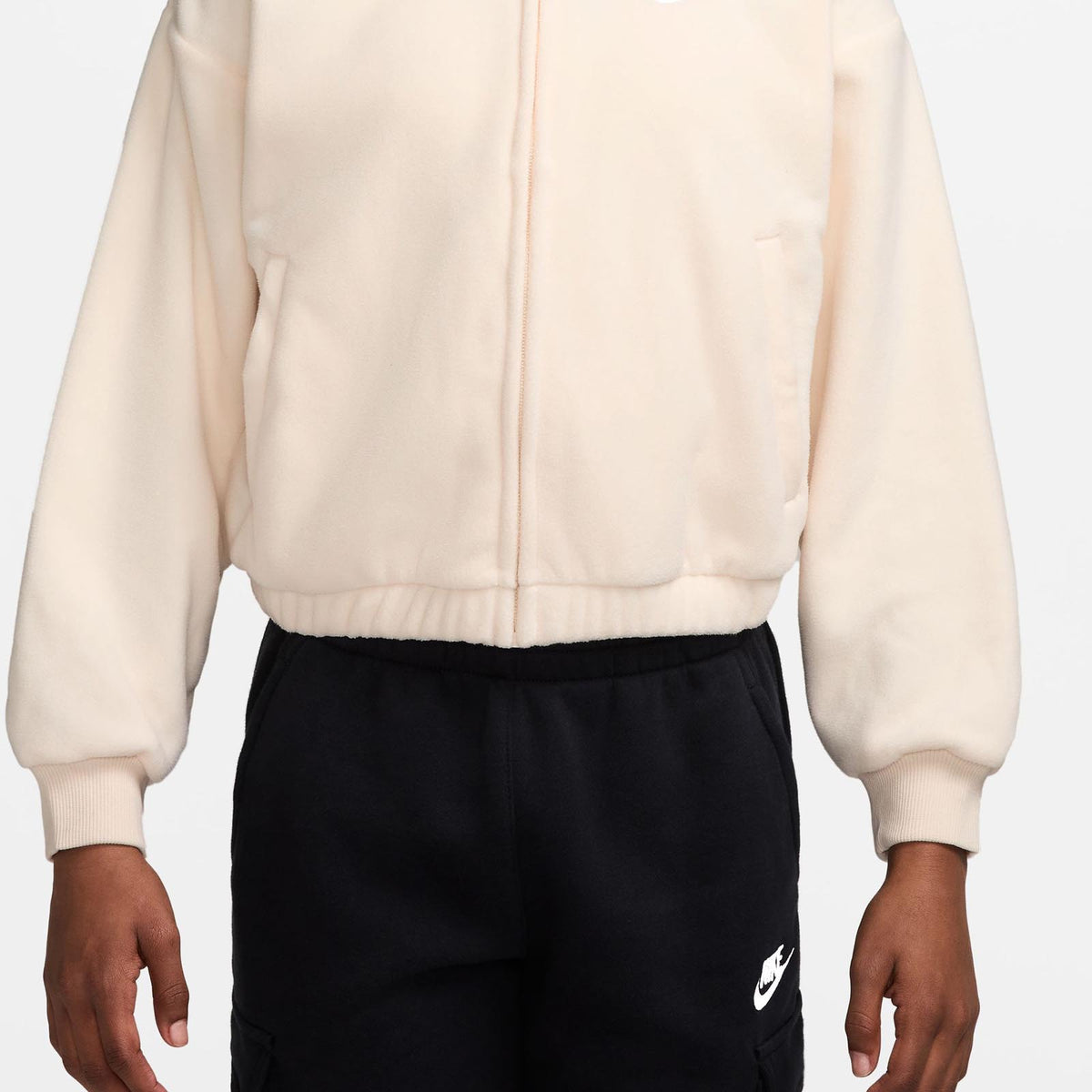 Nike Girls NSW FLC LS Cozy Top Cream