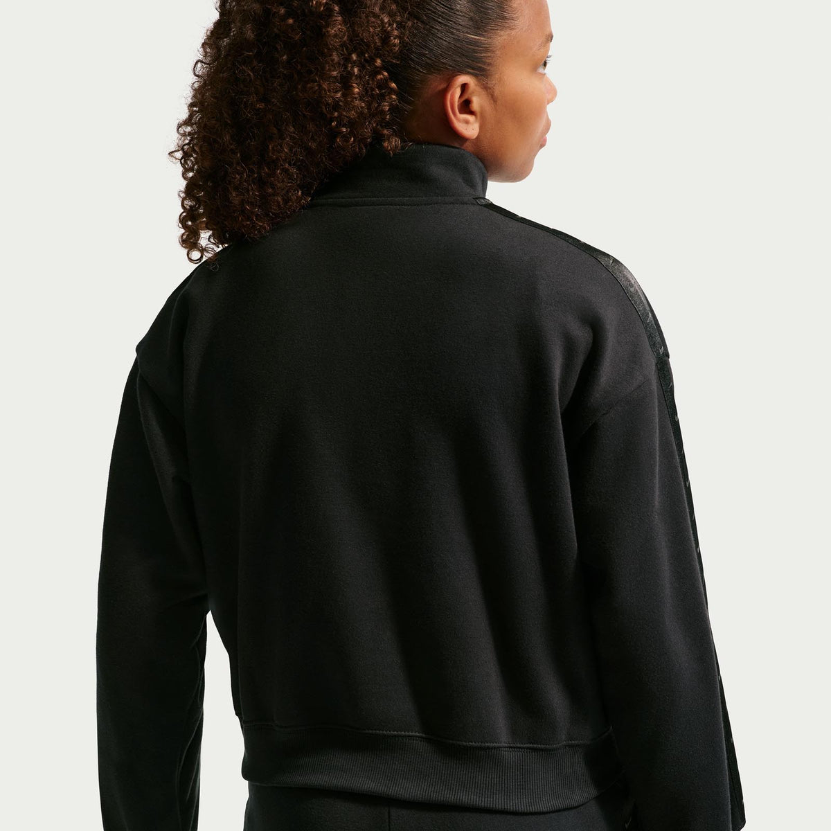 Nike G NSW Studio Flce Q Zip Shine Blk