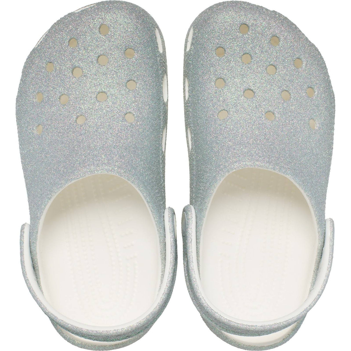 Crocs Classic Glitter Clog Junior Kids Beach White