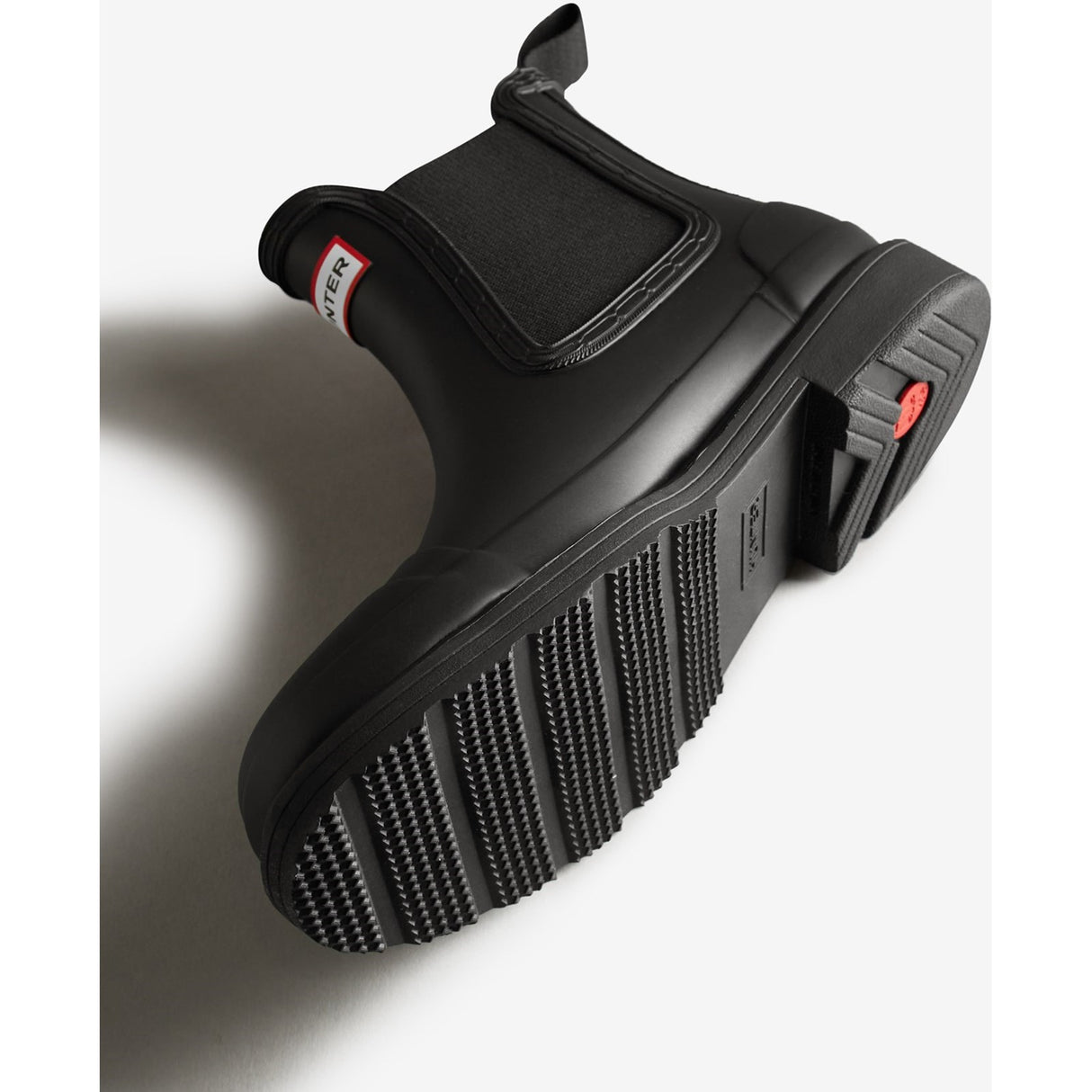 Hunter Womens Commando Chelsea Boots Black