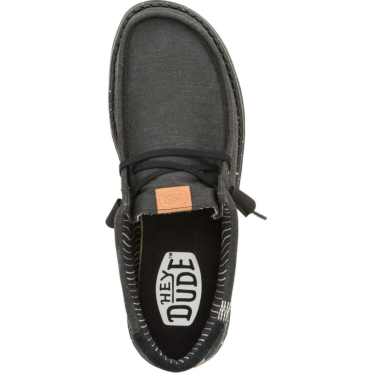 HEYDUDE Mens Wally Elevated Basics Shoes Black