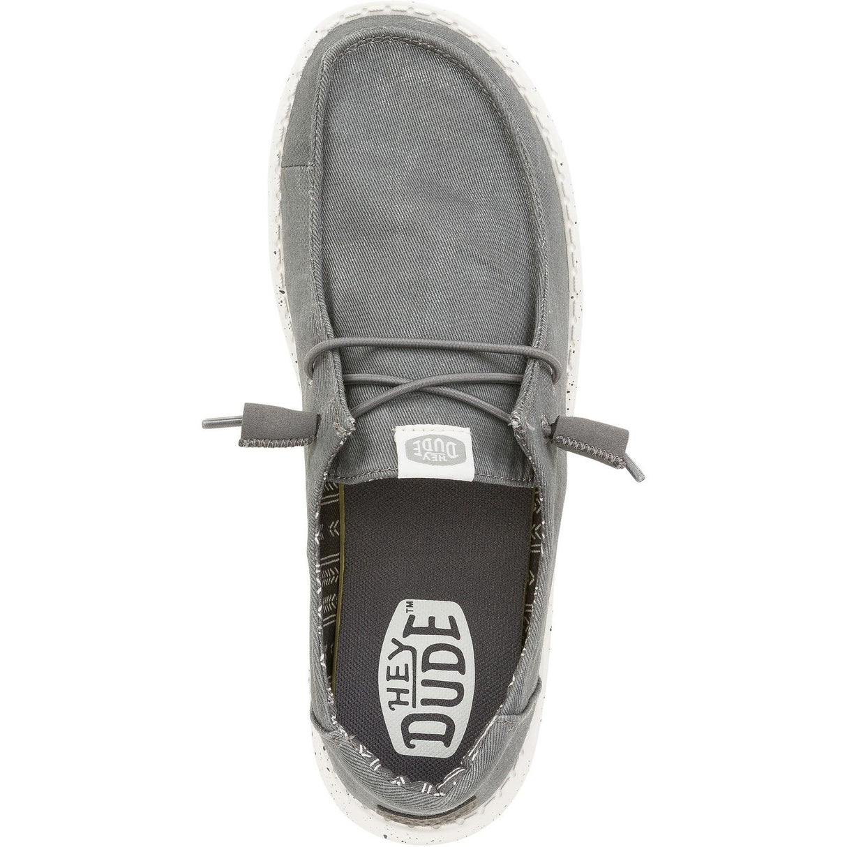 HEYDUDE Womens Wendy Canvas Shoe Dark Grey