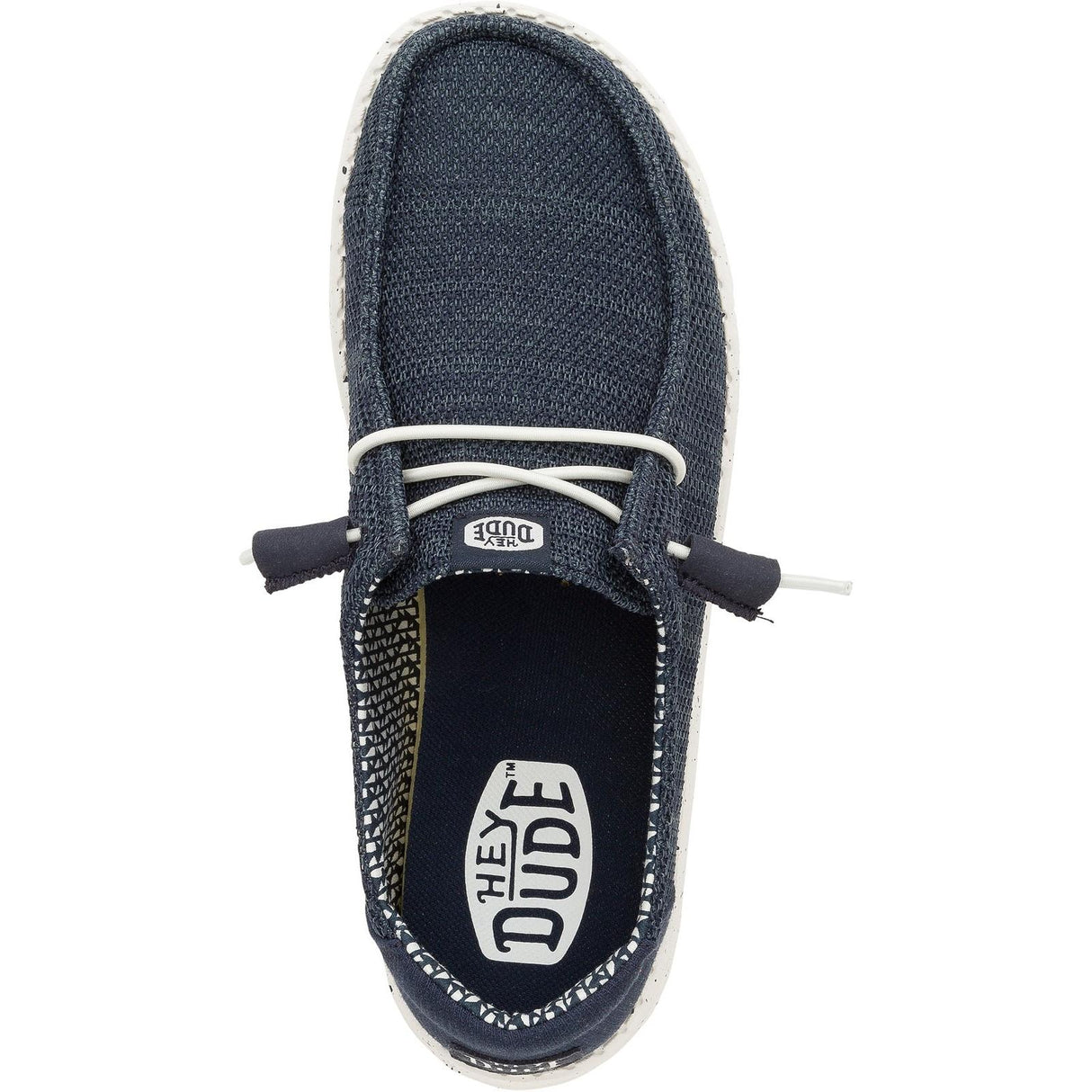 HEYDUDE Womens Wendy Stretch Mesh Shoes Navy
