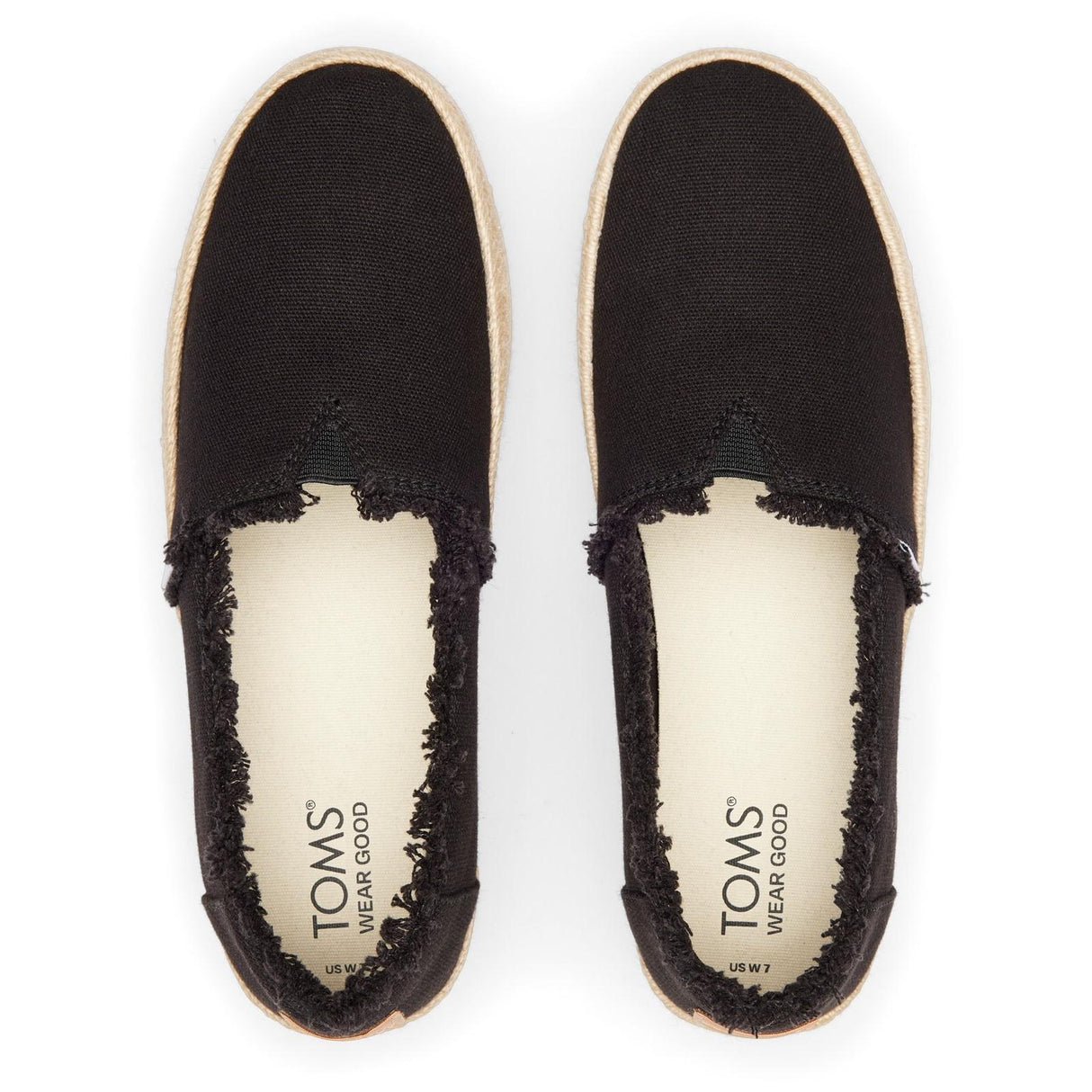 TOMS Womens Valencia Espadrille Black
