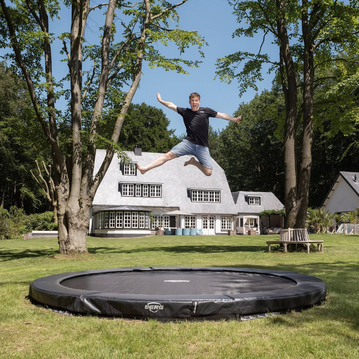 BERG SPORTS Elite InGround 330 Trampoline Grey