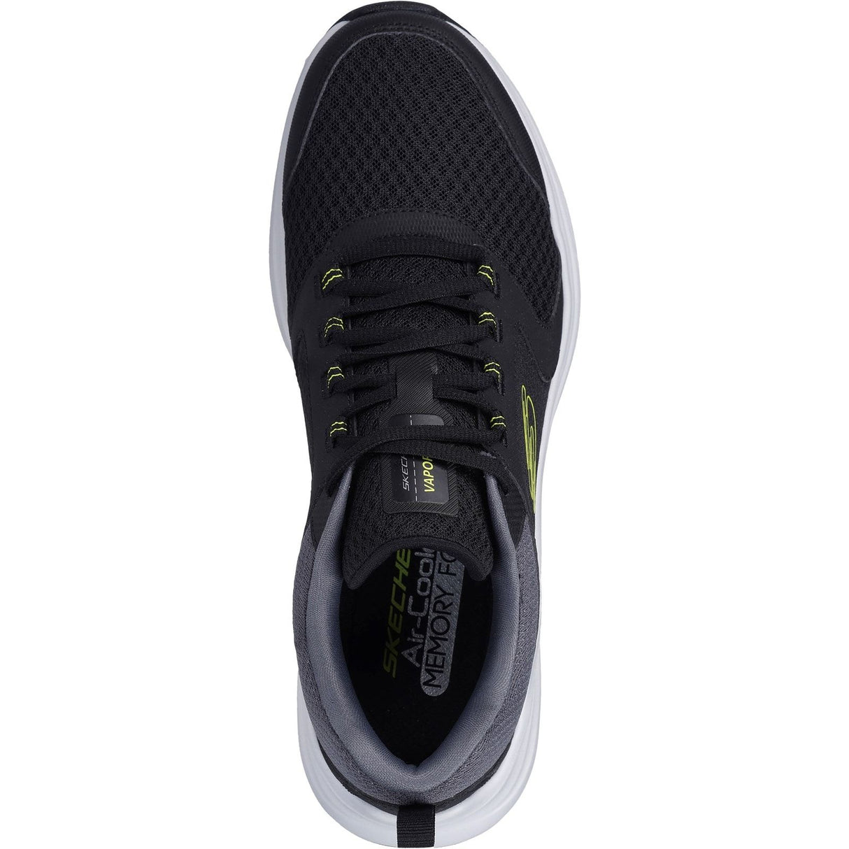 Skechers Mens Vapor Foam Trainer Black/Lime