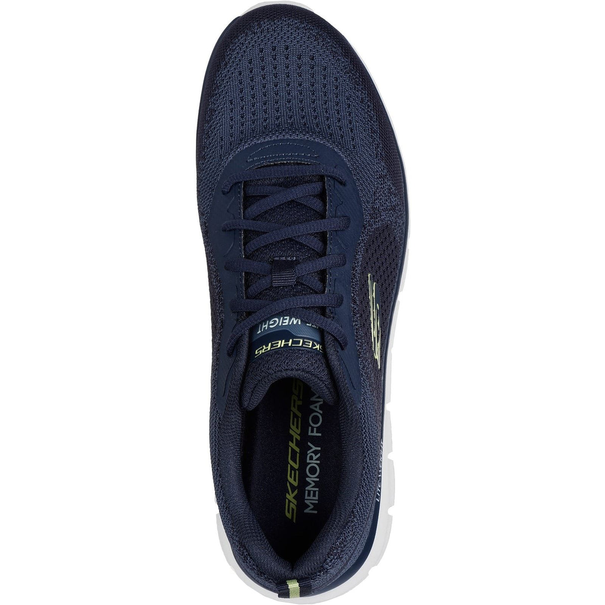 Skechers Mens Track Glendor Shoe Navy/Lime