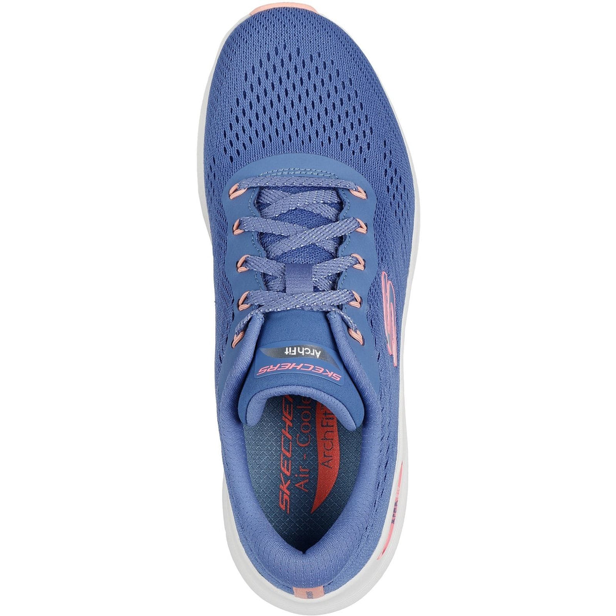 Skechers Womens Arch Fit 2.0 - Big League Trainers Blue/Pink