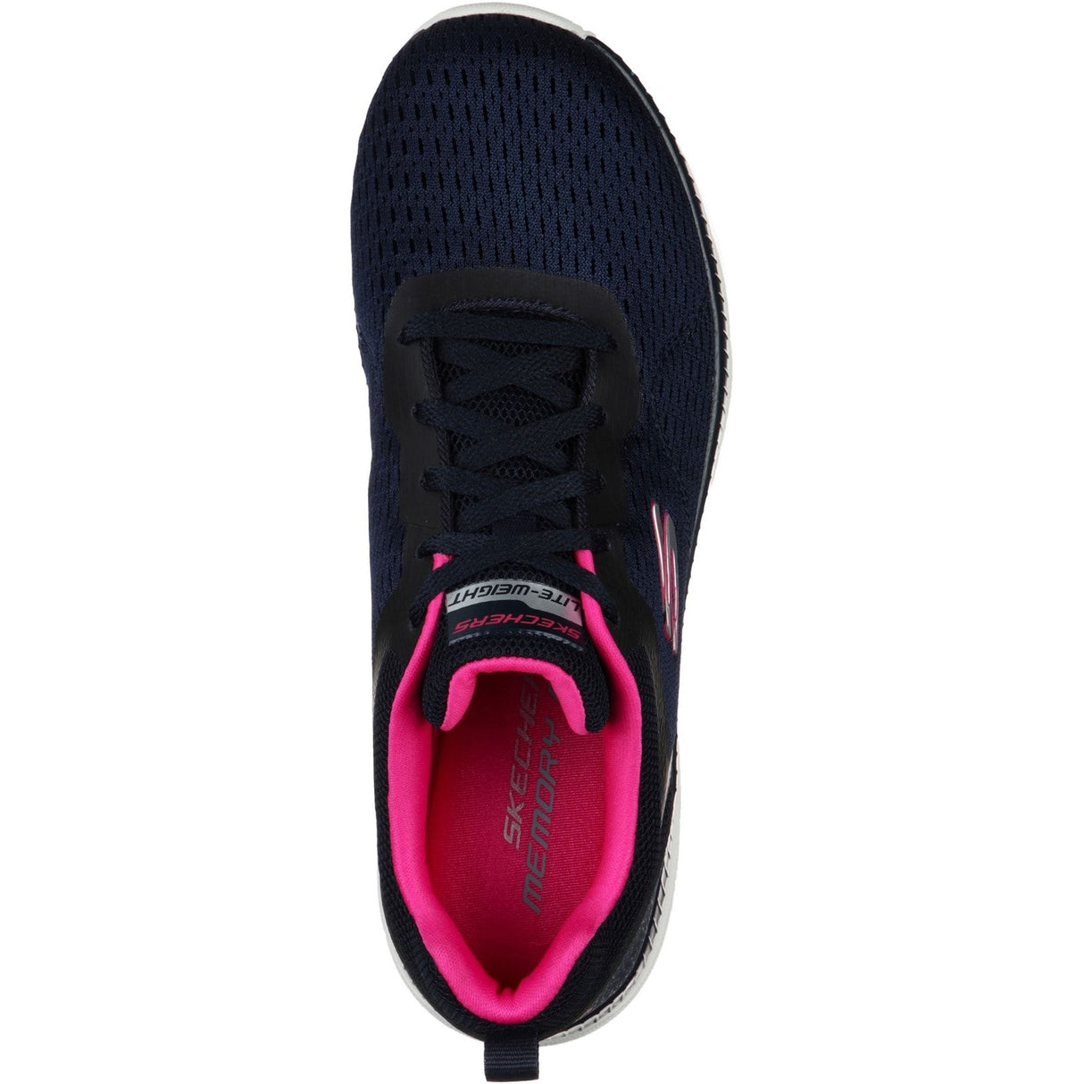 Skechers Womens Bountiful Quick Path Shoes Navy/Hot Pink