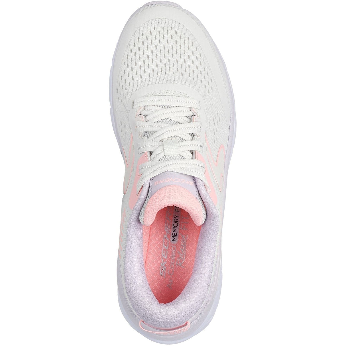 Skechers Womens D'Lux Walker 2.0 Active Pace Trainer Off White/Pink