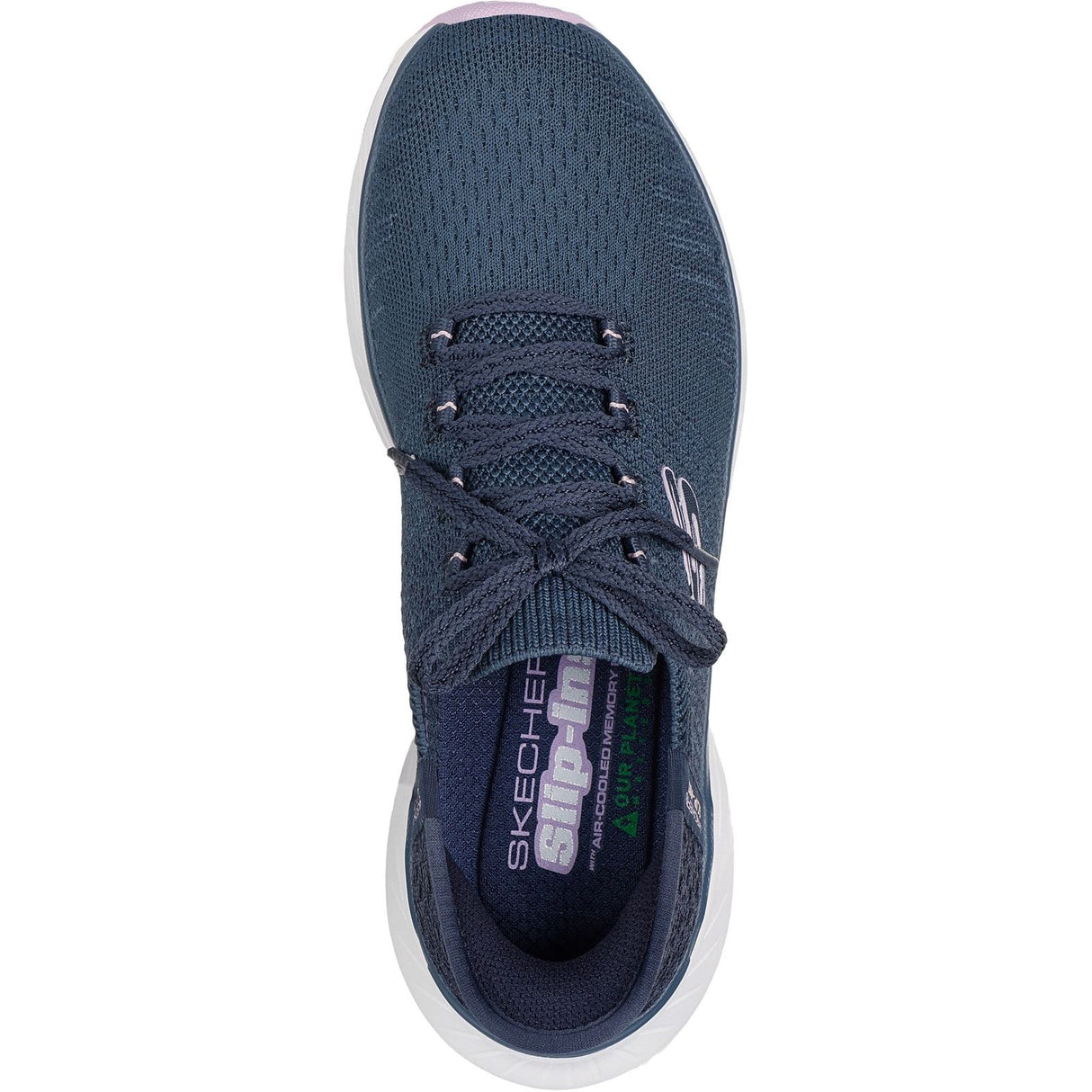 Skechers Womens Edgeride Impression Shoes Navy/Lavender